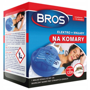 Środek na komary do kontaktu BROS Elektro + wkłady 10szt.