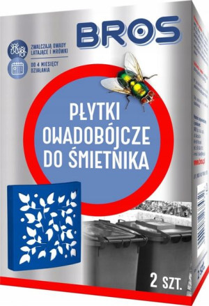 BROS Płytki owadobójcze do śmietnika 2szt