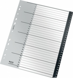 Przekładki plastikowe numeryczne A4