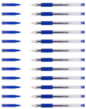 Pióro żelowe D.Rect 2603 NIEBIESKIE 0,3mm ZESTAW
