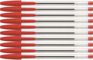 Długopis CZERWONY BIC Cristal Grip 1mm ZESTAW