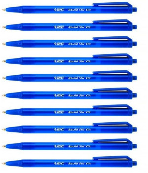 Długopis BIC Round Stic Clic 1mm NIEBIESKI x 10