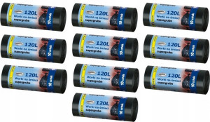 100szt Worki na śmieci supergrube Grosik 120l