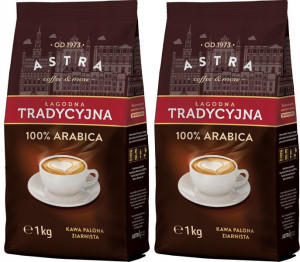Komplet 2kg kawa ziarnista Astra Arabica
