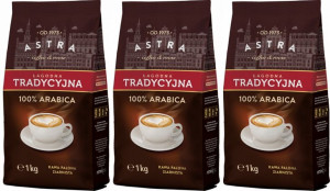 Zestaw 3kg kawa ziarnista Astra Arabica Tradycyjna