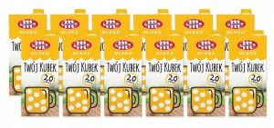 Zestaw 12l mleka UHT Mlekovita Twój Kubek 2%