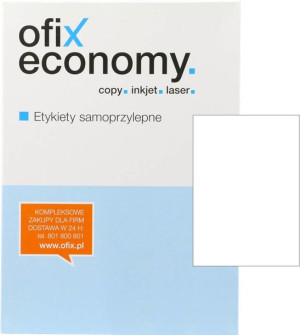 Etykiety naklejki samoprzylepne A4 210x297 100 ark