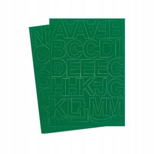 Litery samoprzylepne 4 cm 1 arkusz zielony