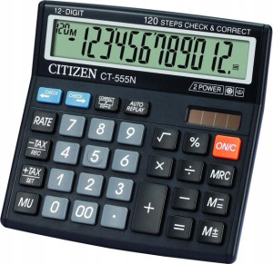 Kalkulator biurowy Citizen CT-555N 12 cyfr czarny
