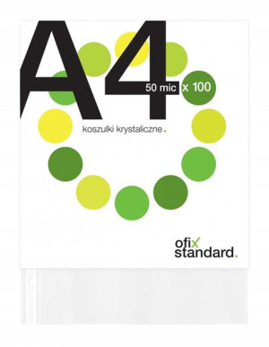 Koszulki krystaliczne Ofix A4 100szt transparentny
