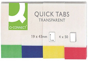 Zakładki samoprzylepne19x43mm 4x50szt mix kolorów