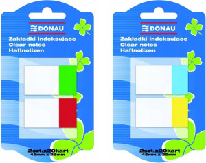 Zakładki samoprzylepne 25x45mm 40szt mix kolorów