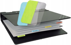 Zakładki samoprzylep papier 12x40mm 48szt mix kolo