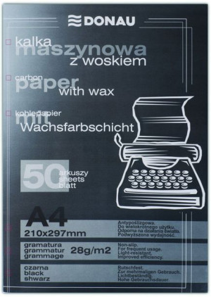 Kalka maszynowa Donau A4 50 arkuszy czarny