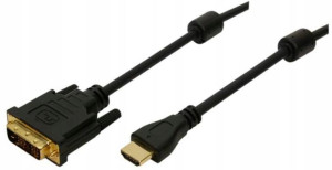 Kabel HDMI-DVI LogiLink 2m czarny