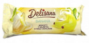 Biszkopty biała czekolada galaretka bananowa 135g