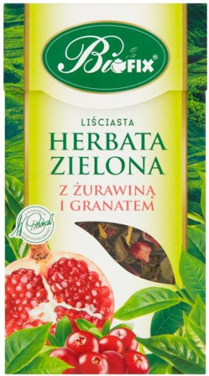 Herbata liściasta Bifix z żurawiną i granatem 100g