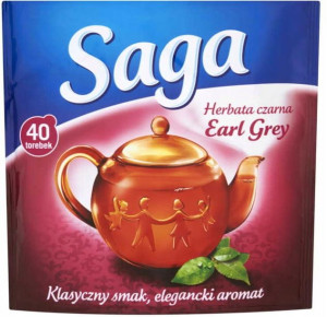Herbata Earl Grey czarna Saga 40szt x 1.5g