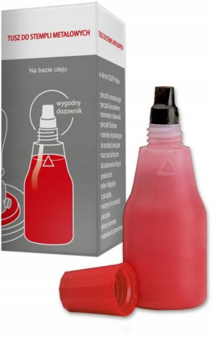 Tusz do stempli metalowych Colop 25ml czerwony