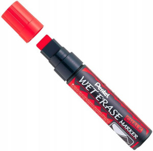 Marker kredowy Pentel SMW56 gruby ścięta 10mm czer