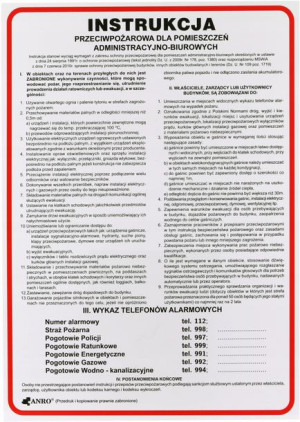 "Instrukcja przeciwp dla pomie admin-biur