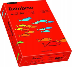 Papier ksero Rainbow A4 80g/m2 500 ark czerwony