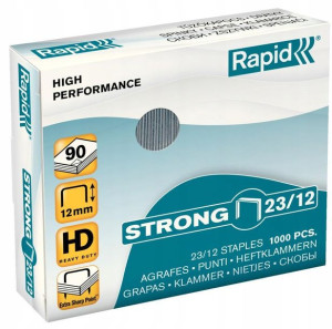 Zszywki Rapid Strong 23/12 1000szt srebrny
