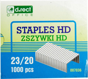 Zszywki D.Rect HD 23/20 1000 sztuk srebrny