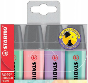 Zakreślacz Stabilo Boss Original 4 szt pastelowe