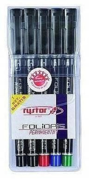 Foliopis Rystor FS okrągła 0.4mm 5szt mix kolorów