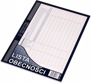 Druk Lista obecności A4 offsetowy 40k