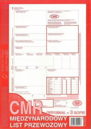 Druk CMR Międzynarodowy list przewozowy A4 80k