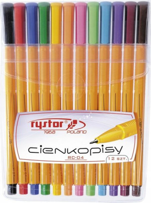 Cienkopis Rystor RC-04 0.4mm 12szt mix kolorów
