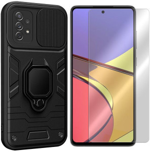 Etui Do Samsung Galaxy A73 5g Ring Lens + Szkło 9h