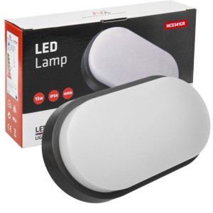 Lampa LED 1100lm 15W IP54 4000K MCE341 GR szara