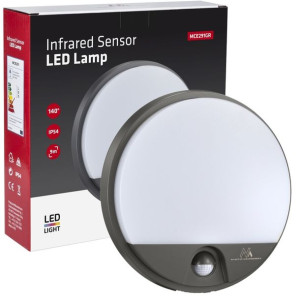 Lampa LED czujnik MCE291 1100lm 4000K 15W IP54 szara