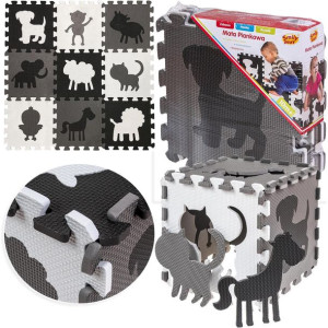 Smily Play Mata Piankowa Kontrastowa Puzzle Zwierzątka Kostka 84009