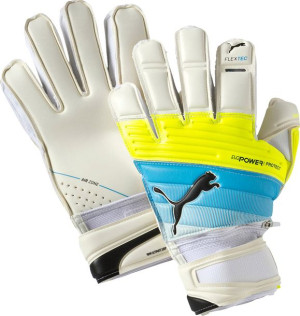 Rękawice bramkarskie Puma Evo Power Protect 1.3 biało-niebiesko-żółte 04121