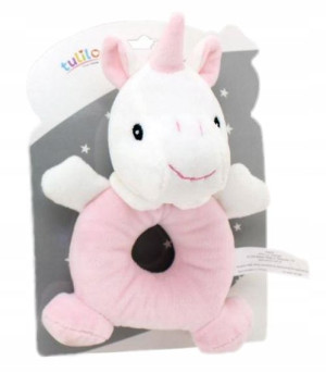 Pluszowa Grzechotka - Różowy Jednorożec 18cm