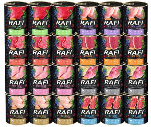 Karma Dla PSA RAFI DOG MIX 8 SMAKÓW 24 x 400g