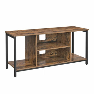 Szafka Stolik Rtv Stojąca 110x40x50 Cm Ciemny Brąz Czarny Mat