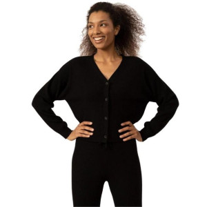 Sweter damski outhorn głęboka czerń othaw22tswef001 20s