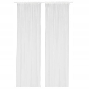 Firanki Białe Firany 2 Szt. 300x280 Cm Ikea Lill