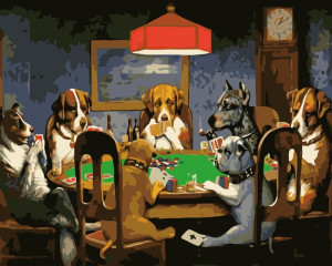 Obraz MALOWANIE PO NUMERACH Na Ramie 40x50 Poker Club
