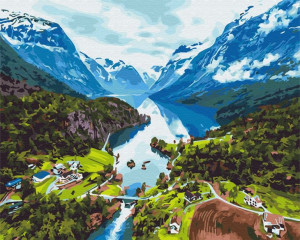 Obraz MALOWANIE PO NUMERACH Na Ramie 40x50 Alpy