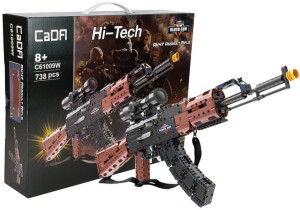 Karabin AK47 z klocków do złożenia 738 elementów Luneta