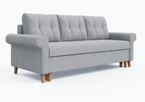 Szara kanapa z funkcją spania 240x90 OSLO / 3 osobowa