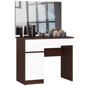 Toaletka Kosmetyczna Z Lustrem P-2/sl 900x600 Lewa Wenge / Biała