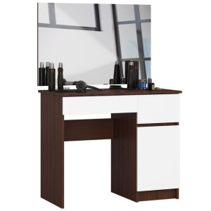 Toaletka Kosmetyczna Z Lustrem P-2/sl 900x600 Prawa Wenge / Biała