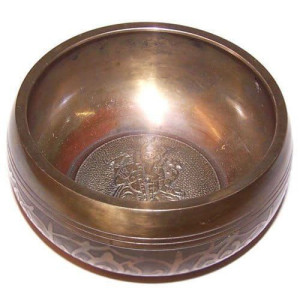 MISA GANESH Duża - mosiężna Misa Tybetańska - Śpiewająca - śr. 11cm